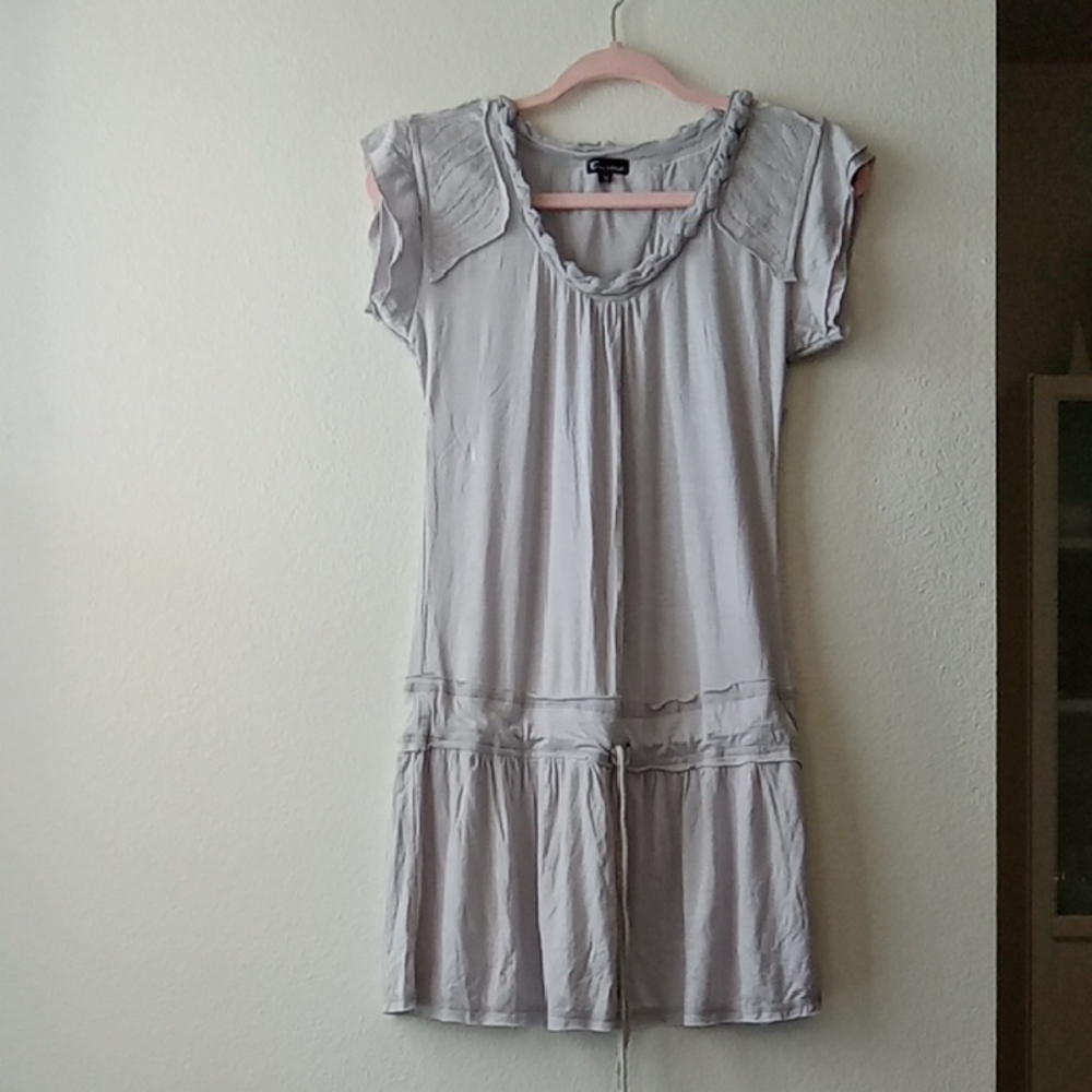Light Gray Short Sleeve Dress